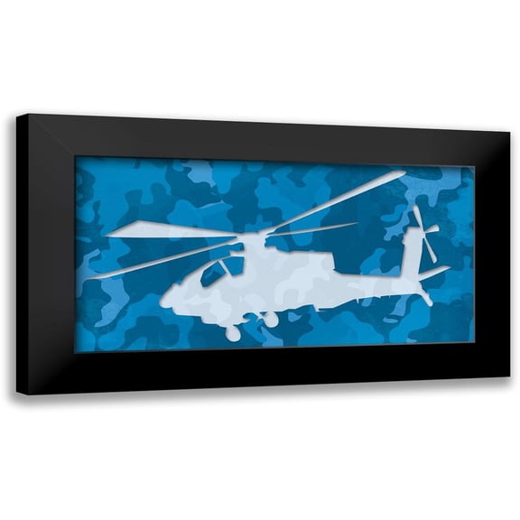Villa, Mlli 14x9 Black Modern Framed Museum Art Print Titled - Blue Chopper