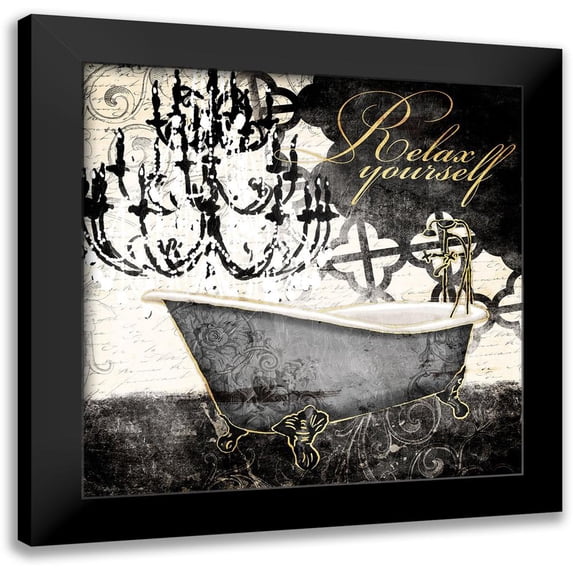 Villa, Mlli 15x15 Black Modern Framed Museum Art Print Titled - Relax Yourself