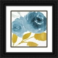 thumbnail image 1 of Villa, Mlli 15x15 Black Ornate Wood Framed with Double Matting Museum Art Print Titled - Floral blues Mate, 1 of 4