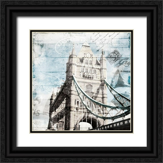 Villa, Mlli 15x15 Black Ornate Wood Framed with Double Matting Museum Art Print Titled - Postcard From London