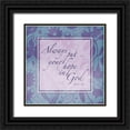 thumbnail image 1 of Villa, Mlli 15x15 Black Ornate Wood Framed with Double Matting Museum Art Print Titled - Purple Blue Religious Garden, 1 of 4