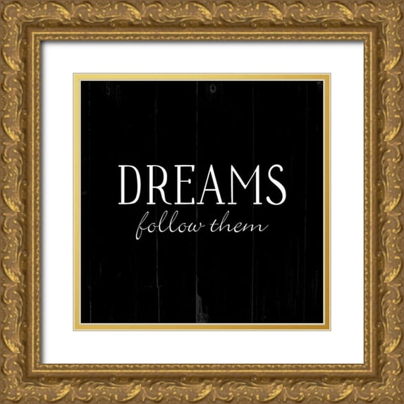 Villa, Mlli 15x15 Gold Ornate Wood Framed with Double Matting Museum Art Print Titled - Dreams Black