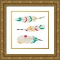 thumbnail image 1 of Villa, Mlli 15x15 Gold Ornate Wood Framed with Double Matting Museum Art Print Titled - Magical Feathers, 1 of 4
