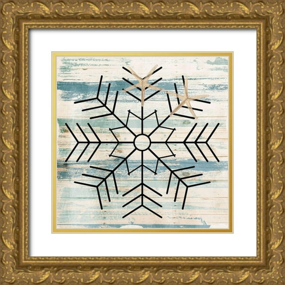 Villa, Mlli 15x15 Gold Ornate Wood Framed with Double Matting Museum Art Print Titled - Star Flake