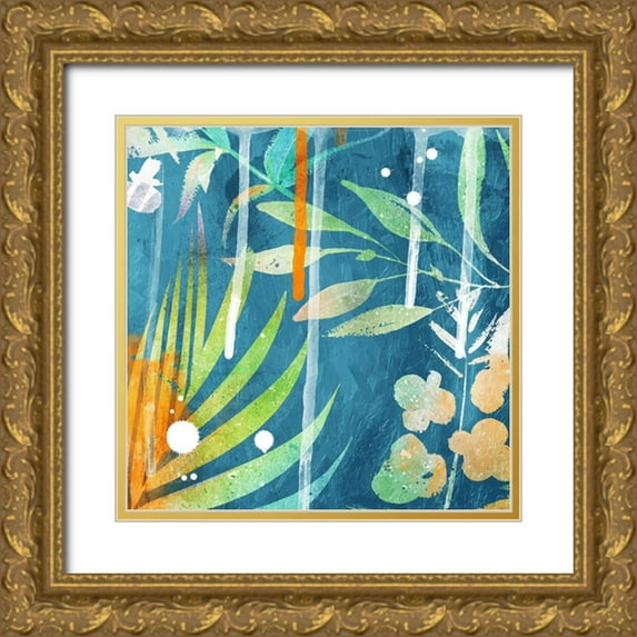 Villa, Mlli 15x15 Gold Ornate Wood Framed with Double Matting Museum Art Print Titled - Tropical Thoughts One
