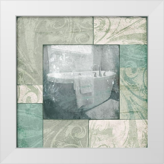 Villa, Mlli 15x15 White Modern Wood Framed Museum Art Print Titled - Bath Time