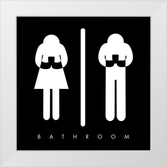 Villa, Mlli 15x15 White Modern Wood Framed Museum Art Print Titled - Bathroom Time Reverse