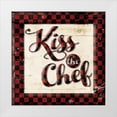 thumbnail image 1 of Villa, Mlli 15x15 White Modern Wood Framed Museum Art Print Titled - Kiss The Chef, 1 of 4
