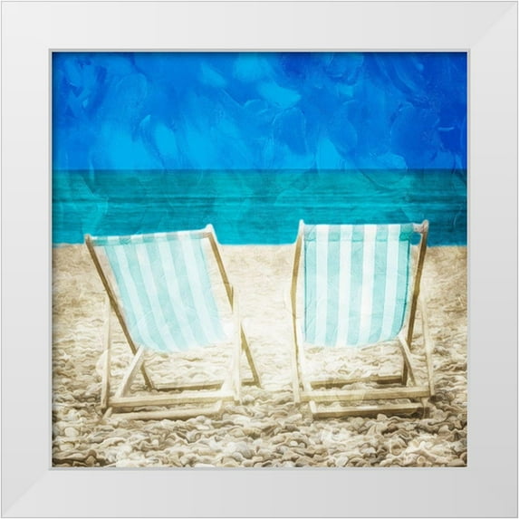 Villa, Mlli 15x15 White Modern Wood Framed Museum Art Print Titled - Lets Look Out On The Beach