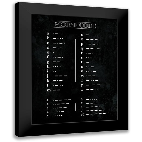 Villa, Mlli 15x18 Black Modern Framed Museum Art Print Titled - Morse Code Open
