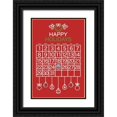 thumbnail image 1 of Villa, Mlli 17x24 Black Ornate Wood Framed with Double Matting Museum Art Print Titled - Happy Holidays Red, 1 of 4