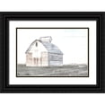 thumbnail image 1 of Villa, Mlli 18x13 Black Ornate Wood Framed with Double Matting Museum Art Print Titled - Sunset White Barn, 1 of 4