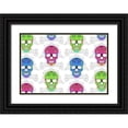 thumbnail image 1 of Villa, Mlli 18x14 Black Ornate Wood Framed with Double Matting Museum Art Print Titled - Bright Skulls, 1 of 4