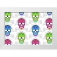 thumbnail image 1 of Villa, Mlli 18x14 White Modern Wood Framed Museum Art Print Titled - Bright Skulls, 1 of 4