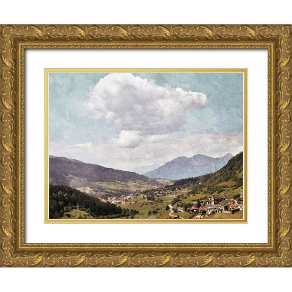 Villa, Mlli 18x15 Gold Ornate Wood Framed with Double Matting Museum Art Print Titled - Look At The Clouds