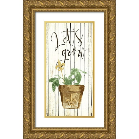 Villa, Mlli 18x32 Gold Ornate Wood Framed with Double Matting Museum Art Print Titled - Lets Grow Cream