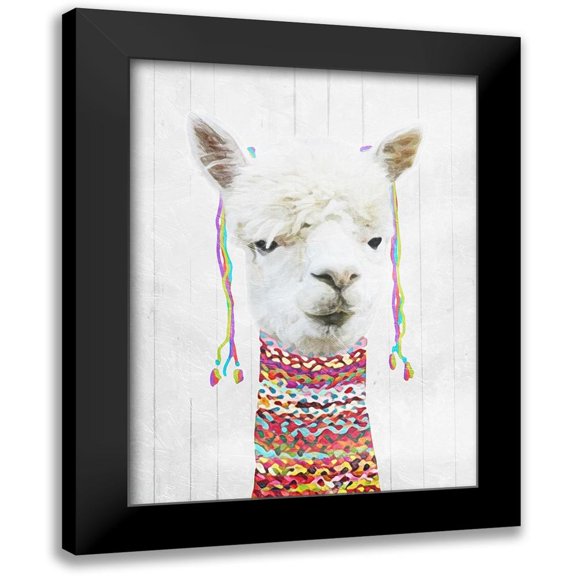 Villa, Mlli 19x24 Black Modern Framed Museum Art Print Titled - Dressed Llama