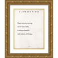 thumbnail image 1 of Villa, Mlli 19x24 Gold Ornate Wood Framed with Double Matting Museum Art Print Titled - Corinthians Book Page, 1 of 4