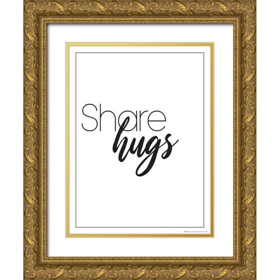 Villa, Mlli 19x24 Gold Ornate Wood Framed with Double Matting Museum Art Print Titled - Share Hugs