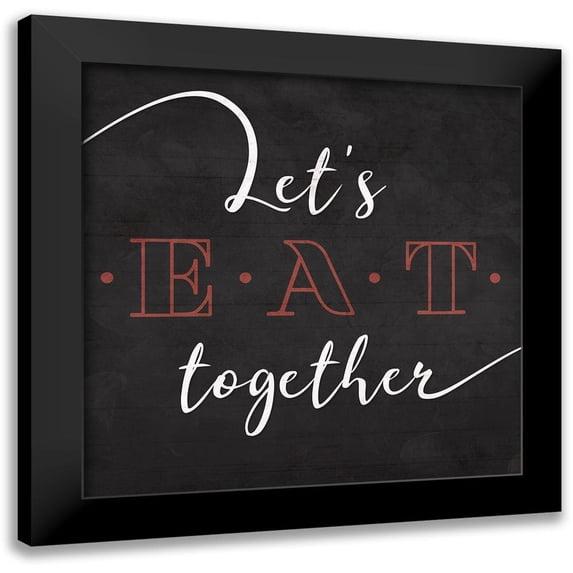 Villa, Mlli 20x20 Black Modern Framed Museum Art Print Titled - Lets Eat Together