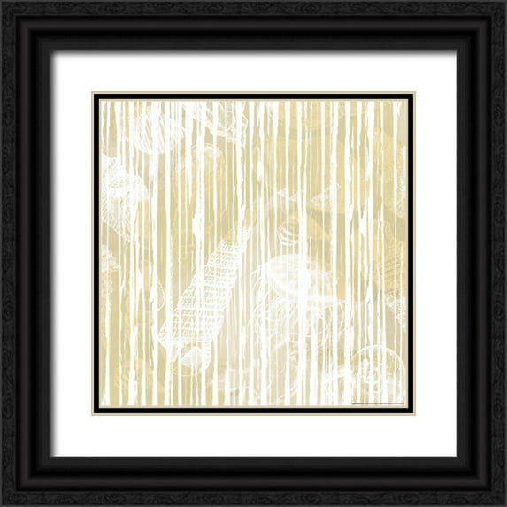 Villa, Mlli 20x20 Black Ornate Wood Framed with Double Matting Museum Art Print Titled - Sandy Stripes
