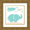 thumbnail image 1 of Villa, Mlli 20x20 Gold Ornate Wood Framed with Double Matting Museum Art Print Titled - Elephant Fun Cream, 1 of 4