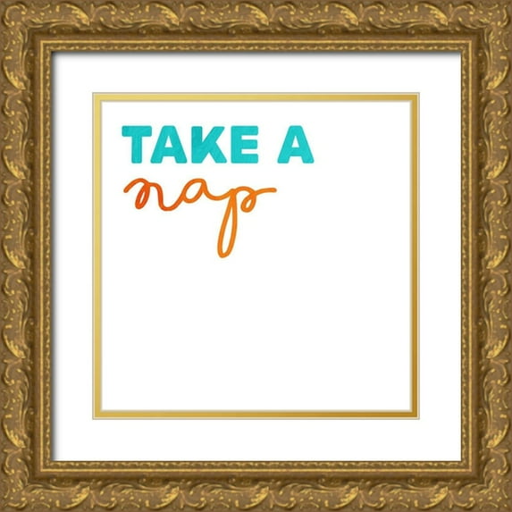 Villa, Mlli 20x20 Gold Ornate Wood Framed with Double Matting Museum Art Print Titled - Take A Nap Kid