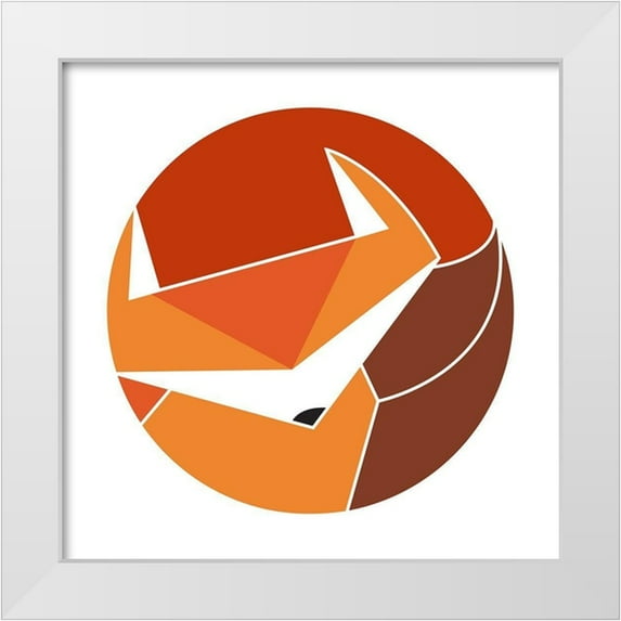 Villa, Mlli 20x20 White Modern Wood Framed Museum Art Print Titled - Circular Geo Fox
