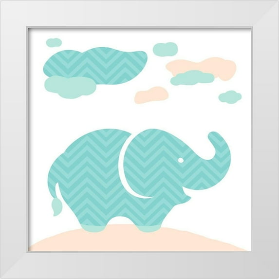 Villa, Mlli 20x20 White Modern Wood Framed Museum Art Print Titled - Elephant Fun Cream