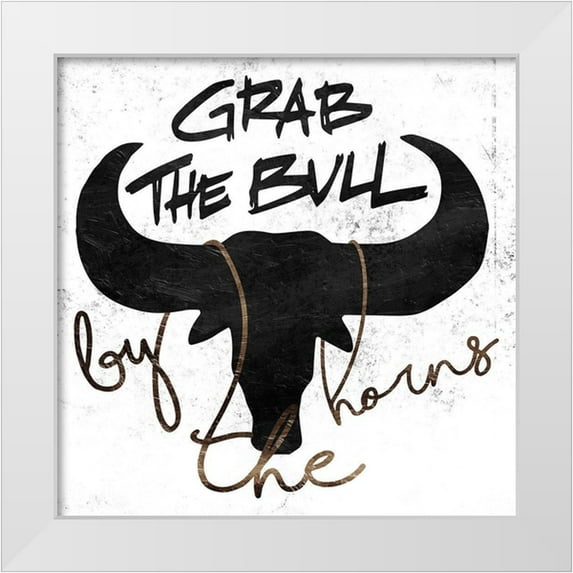Villa, Mlli 20x20 White Modern Wood Framed Museum Art Print Titled - Grab The Bull