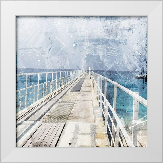 Villa, Mlli 20x20 White Modern Wood Framed Museum Art Print Titled - Postcard From The Pier