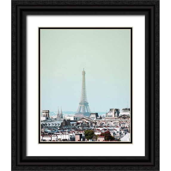 Villa, Mlli 20x24 Black Ornate Wood Framed with Double Matting Museum Art Print Titled - Eiffel Day