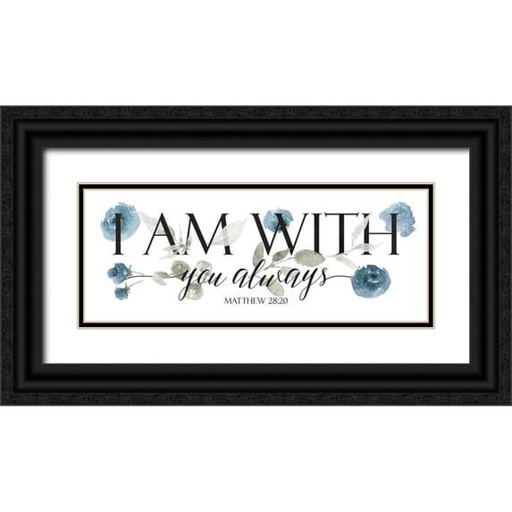 Villa, Mlli 24x12 Black Ornate Wood Framed with Double Matting Museum Art Print Titled - I Am With