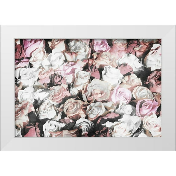 Villa, Mlli 24x17 White Modern Wood Framed Museum Art Print Titled - Flowers Together