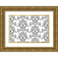 thumbnail image 1 of Villa, Mlli 24x18 Gold Ornate Wood Framed with Double Matting Museum Art Print Titled - Halloween Skull Pattern Reverse, 1 of 4