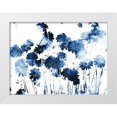 thumbnail image 1 of Villa, Mlli 24x19 White Modern Wood Framed Museum Art Print Titled - Blue Hues Flowers, 1 of 4