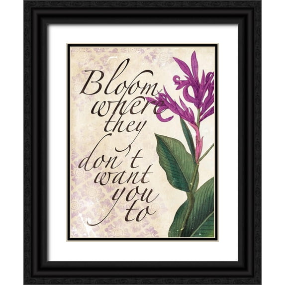 Villa, Mlli 25x32 Black Ornate Wood Framed with Double Matting Museum Art Print Titled - Bloom