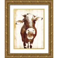 thumbnail image 1 of Villa, Mlli 25x32 Gold Ornate Wood Framed with Double Matting Museum Art Print Titled - Aaahh Cow, 1 of 4