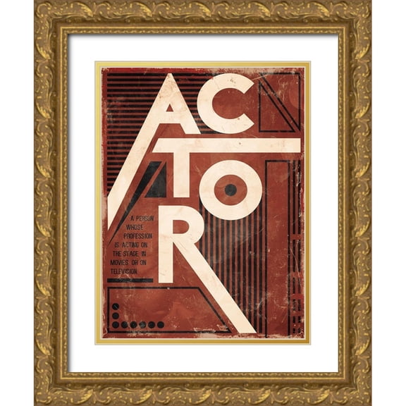 Villa, Mlli 25x32 Gold Ornate Wood Framed with Double Matting Museum Art Print Titled - Actor Definition