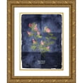 thumbnail image 1 of Villa, Mlli 25x32 Gold Ornate Wood Framed with Double Matting Museum Art Print Titled - Flower Page Blue, 1 of 4