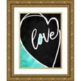 thumbnail image 1 of Villa, Mlli 25x32 Gold Ornate Wood Framed with Double Matting Museum Art Print Titled - Love Heart, 1 of 4