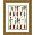 thumbnail image 1 of Villa, Mlli 25x32 Gold Ornate Wood Framed with Double Matting Museum Art Print Titled - More Oars, 1 of 4