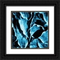 thumbnail image 1 of Villa, Mlli 26x26 Black Ornate Wood Framed with Double Matting Museum Art Print Titled - Blue Hue Leaves, 1 of 4