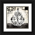 thumbnail image 1 of Villa, Mlli 26x26 Black Ornate Wood Framed with Double Matting Museum Art Print Titled - Chandelier Focus, 1 of 4