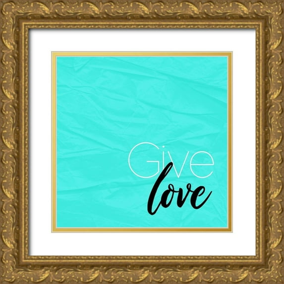 Villa, Mlli 26x26 Gold Ornate Wood Framed with Double Matting Museum Art Print Titled - Give Love