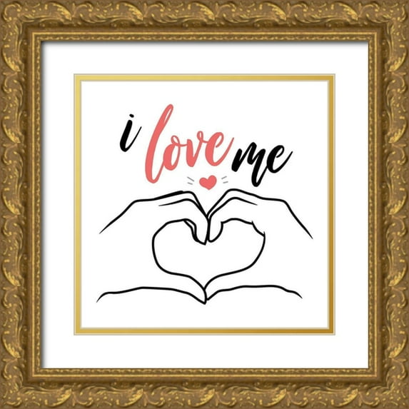 Villa, Mlli 26x26 Gold Ornate Wood Framed with Double Matting Museum Art Print Titled - I Love Me