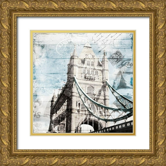 Villa, Mlli 26x26 Gold Ornate Wood Framed with Double Matting Museum Art Print Titled - Postcard From London