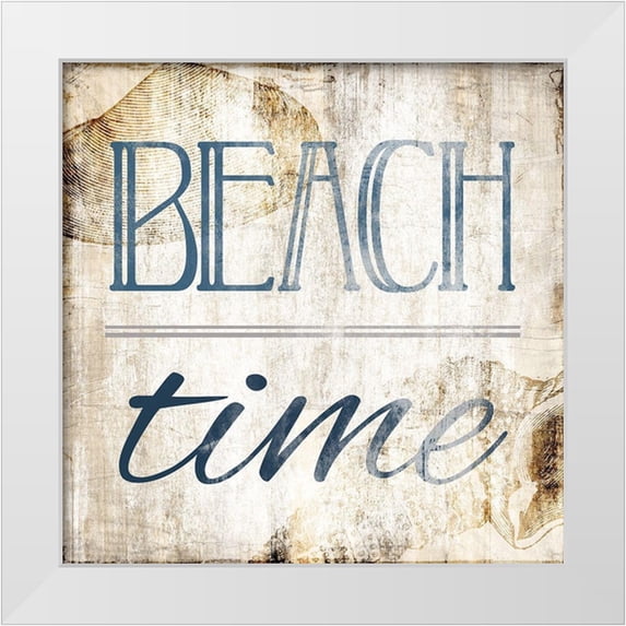 Villa, Mlli 26x26 White Modern Wood Framed Museum Art Print Titled - Beach Time