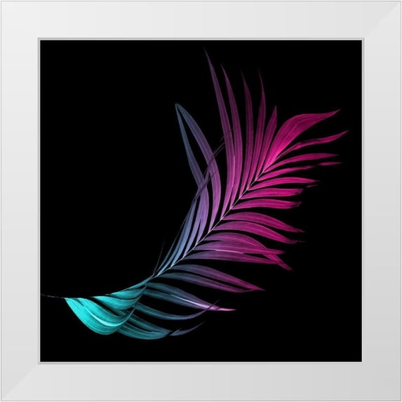 Villa, Mlli 26x26 White Modern Wood Framed Museum Art Print Titled - Neon Palms Four