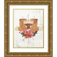 thumbnail image 1 of Villa, Mlli 26x32 Gold Ornate Wood Framed with Double Matting Museum Art Print Titled - Fox Arrow Flowers, 1 of 4